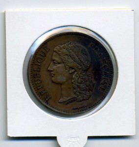 Франция.Медаль-жетон к юбилею выставки 1889г.