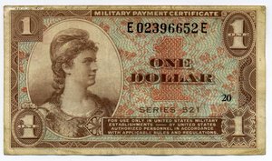 Военные деньги США. Сертификат 1$ (1954г.)