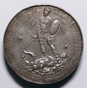 Медаль Густав Адольф 1632 битва при Брейтенфельде, серебро