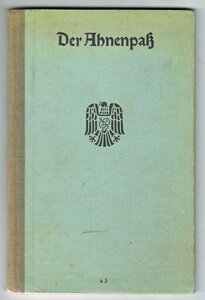 Ahnenpass паспорт предков, чистый (Берлин)