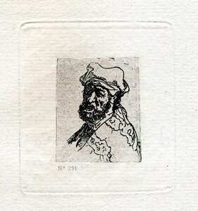 Рембрандт гелиогравюра Еврей с кудрявой бородой