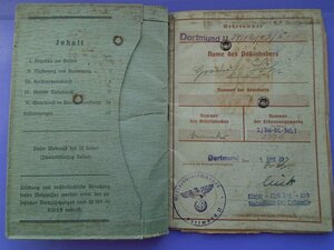 Военный билет 2 типа 1939  Германия 3 рейх