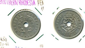Южная Родезия 1 пенни, 1938
