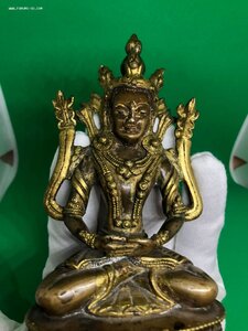 Старинная Будда Амитаюс 19 век золочение