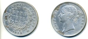 Индия - Британская 1 рупия, 1840