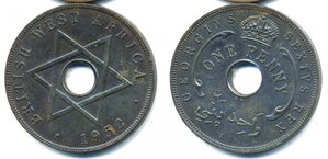 1 пенни  1952  Британская Западная Африка