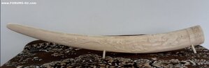 Бивень моржа, резьба, 73 см.