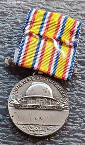 Медаль почета пожарных за 20 лет службы Франция