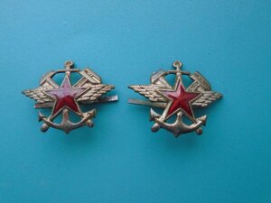 2 петличные эмблемы ЖД войск 1943 год