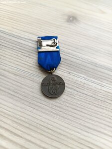 Фрачная медаль 8 лет выслуги в SS (с лентой)