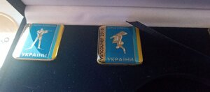 Набор официальных знаков в коробк НОК УКРАИНЫ, ВАНКУВЕР 2010