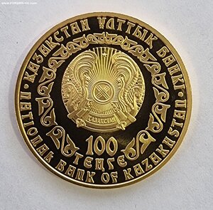 Золото Казахстан 100 Теньге 2009 год 31.1