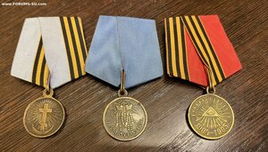 3 медали. Кавказ, турецкая, японская